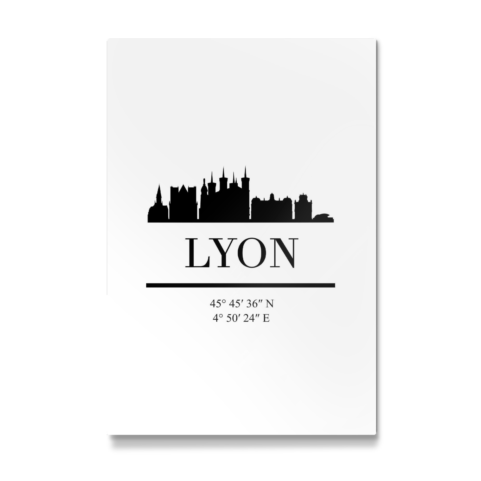 Galerie-Print "LYON FRANCE BLACK SKYLINE ART" 30x20 cm artboxONE