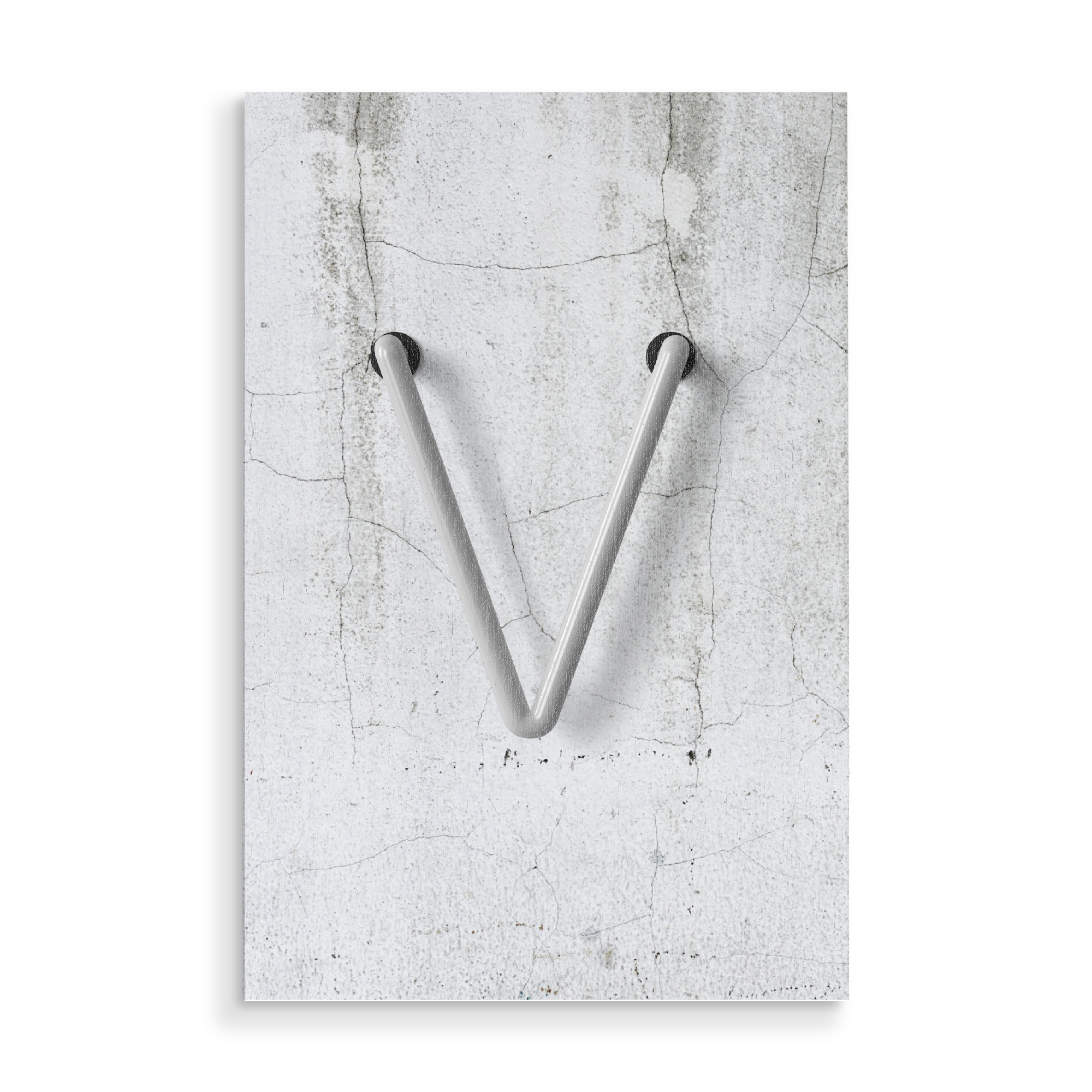 Holzbild "Neon Alphabet Off - V" artboxONE - Buchstaben / V - Buchstabenset-neon2,Buchstabe-v,V,Buchstabe,Abc,Alphabet,Neon sign,Neon art