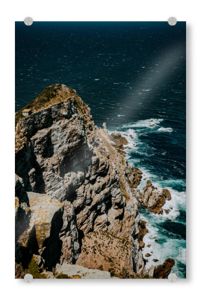 Acrylglasbild "Cape Point" artboxONE - Reise / Afrika - Afrika,Südafrika,Berg,Natur,Strömung