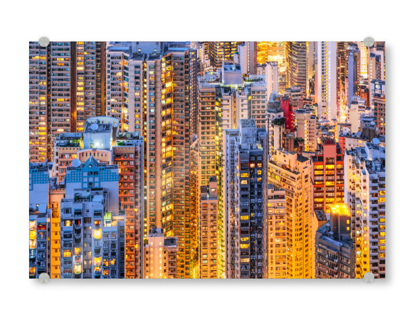 Acrylglasbild "Hong Kong Density" artboxONE - Architektur,Städte / Weitere - Hong kong,Hongkong,China,Asia,Skyscrapers,Buildings,Architecture