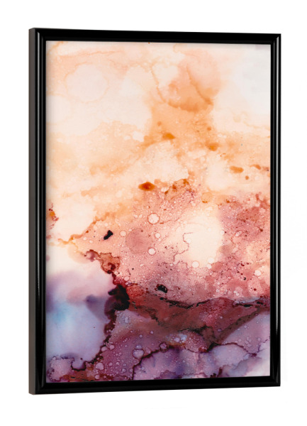 Poster mit schwarzem Rahmen "Ink no.two" artboxONE - Abstrakt - Tinte,Abstrakt,Abstract,Colorful,Bunt