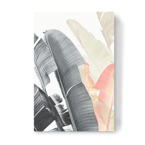 Leinwandbild "Banana Leaves Abstract" artboxONE - Natur,Abstrakt,Schwarzweiß - Banana leaves,Banana leaf,Tropical leaves