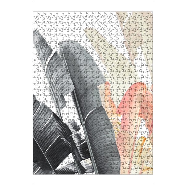 artboxONE Puzzle "Banana Leaves Abstract" artboxONE - Natur,Abstrakt,Schwarzweiß - Banana leaves,Banana leaf,Tropical leaves - Bild banana leaves
