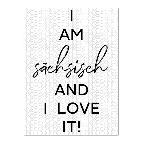 Puzzle Ravensburger "I am sächsich" artboxONE - Schwarzweiß,Städte / Dresden,Städte / Weitere
