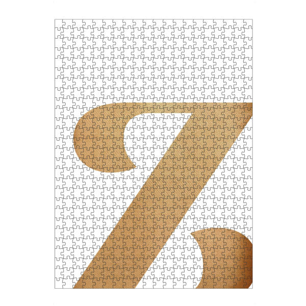 Puzzle Ravensburger "Gold Z" artboxONE - Buchstaben / Z - Buchstaben,Typography,Typografie - Bild buchstaben