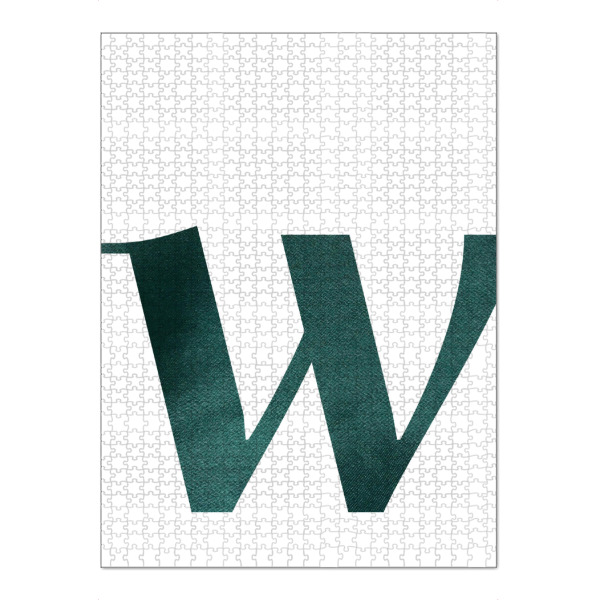 Puzzle Ravensburger "Green W" artboxONE - Buchstaben / W - Buchstaben,Typografie,Typography - Bild buchstaben