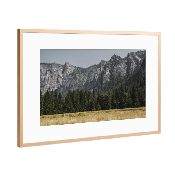 Poster mit Rahmen Kupfer "Yosemite Valley view" artboxONE - Natur - Yosemite,Yosemite valley,Landscape,Nature,Outdoor