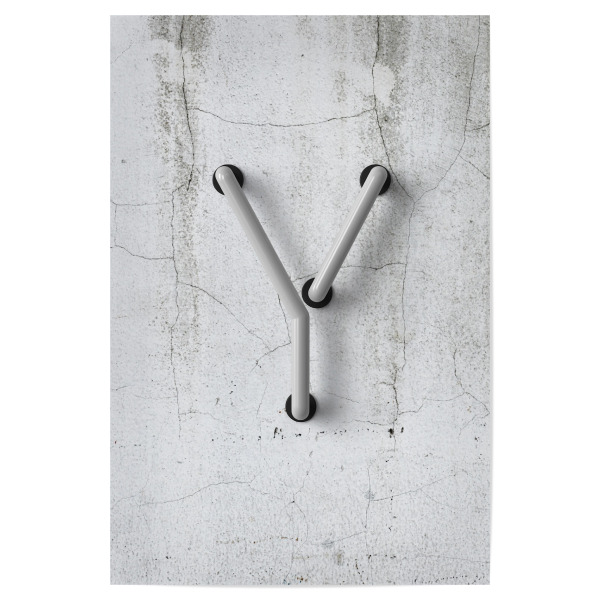 Poster "Neon Alphabet Off - Y" artboxONE - Buchstaben / Y - Buchstabenset-neon2,Buchstabe-y,Buchstabe,Y,Abc,Neon sign,Neon art,Alphabet