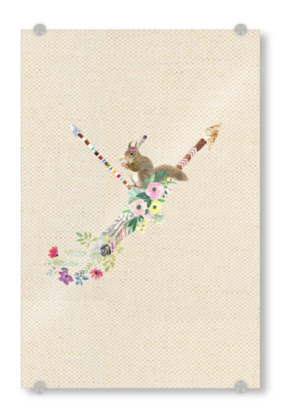 Acrylglasbild "Nostalgie Buchstabe Y" artboxONE - Buchstaben / Y - Nostalgie,Kinderzimmer,Buchstabe,Leinen,Kinder,Geschenk