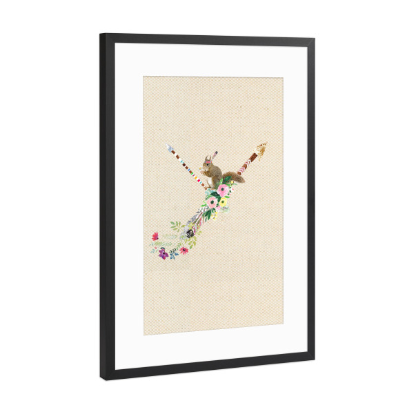 Poster mit Rahmen Schwarz (Metallic) "Nostalgie Buchstabe Y" artboxONE - Buchstaben / Y - Nostalgie,Kinderzimmer,Buchstabe,Leinen,Kinder,Geschenk