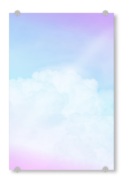 Acrylglasbild "Happy Pastel Clouds - Pink Lila" artboxONE - Abstrakt - Himmel,Wolken