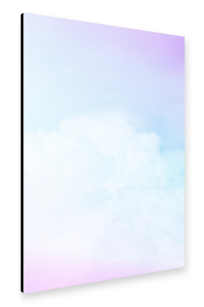 Alu-Dibond "Happy Pastel Clouds - Pink Lila" 30x20 cm artboxONE