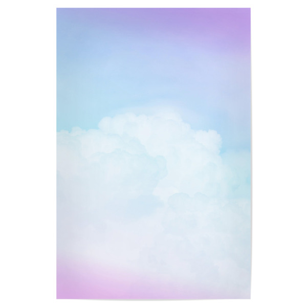 Poster "Happy Pastel Clouds - Pink Lila" artboxONE - Abstrakt - Himmel,Wolken