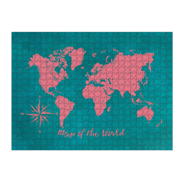 artboxONE Puzzle "World map pink blue" artboxONE - Reise,Kartografie