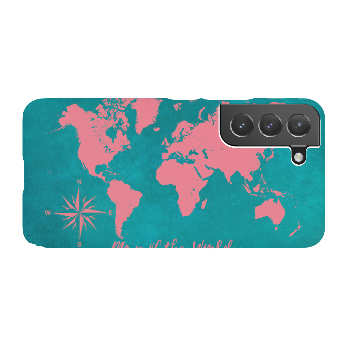 Samsung Galaxy "World map pink blue" Premium-Case Handyhülle artboxONE