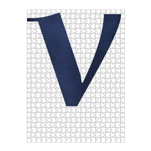 Puzzle Ravensburger "Blue V" artboxONE - Buchstaben / V - Typography,Typografie,Buchstaben - Bild typography