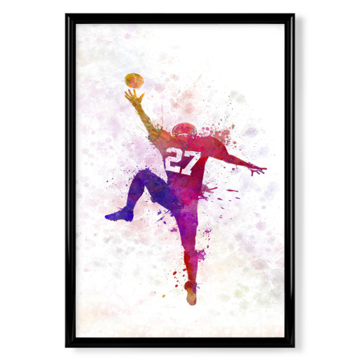 American Football man catching
