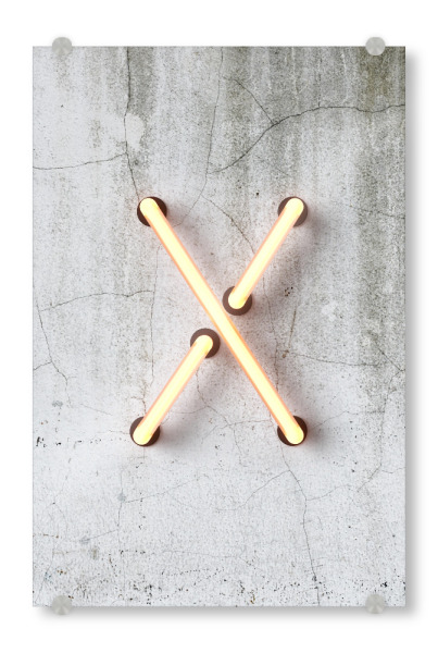 Acrylglasbild "Neon Alphabet On - X" artboxONE - Buchstaben / X - Buchstabenset-neon1,Buchstabe-x,X,Buchstabe,Abc,Alphabet,Neon sign,Neon art