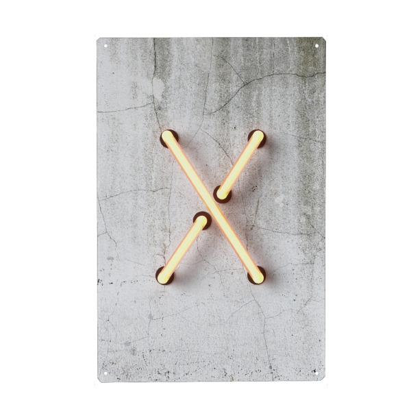 Holzbild "Neon Alphabet On - X" artboxONE - Buchstaben / X - Buchstabenset-neon1,Buchstabe-x,X,Buchstabe,Abc,Alphabet,Neon sign,Neon art