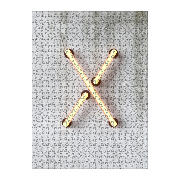 Puzzle Ravensburger "Neon Alphabet On - X" artboxONE - Buchstaben / X - Buchstabenset-neon1,Buchstabe-x,X,Buchstabe,Abc,Alphabet,Neon sign,Neon art