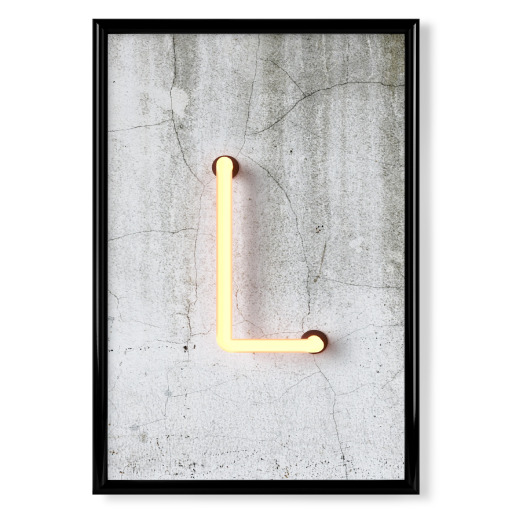 Neon Alphabet On - L