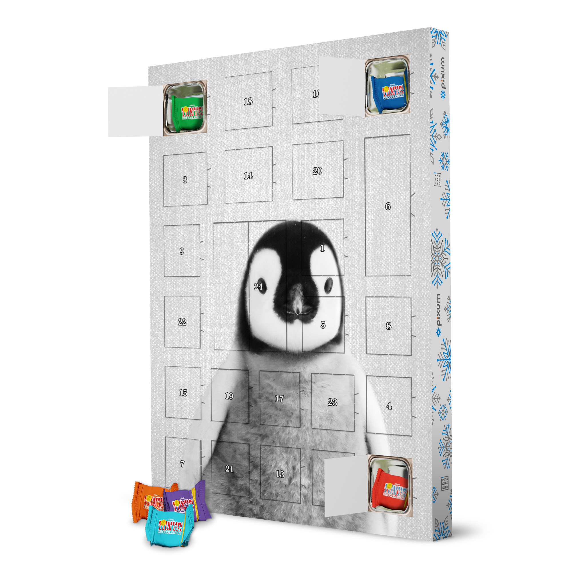 Adventskalender mit Tony's Chocolonely Baby Penguin - Black & White artboxONE Adventskalender Für Kinder