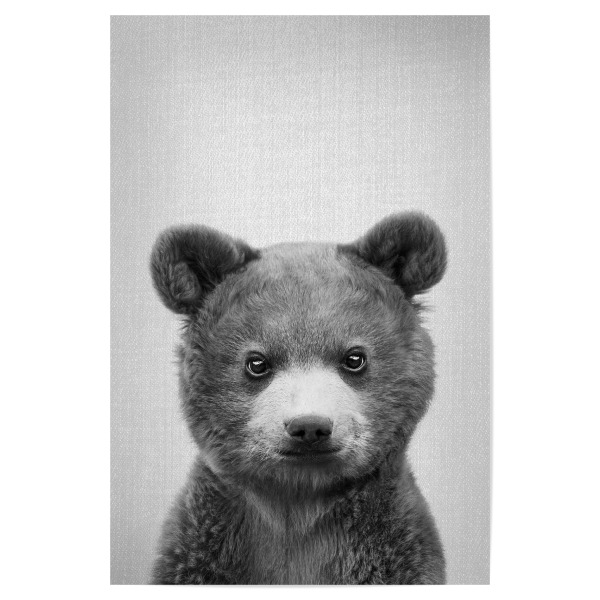 Poster 30x20 cm "Baby Bear - Black & White" artboxONE - Tiere,Schwarzweiß - Animal,Bear,Grizzly