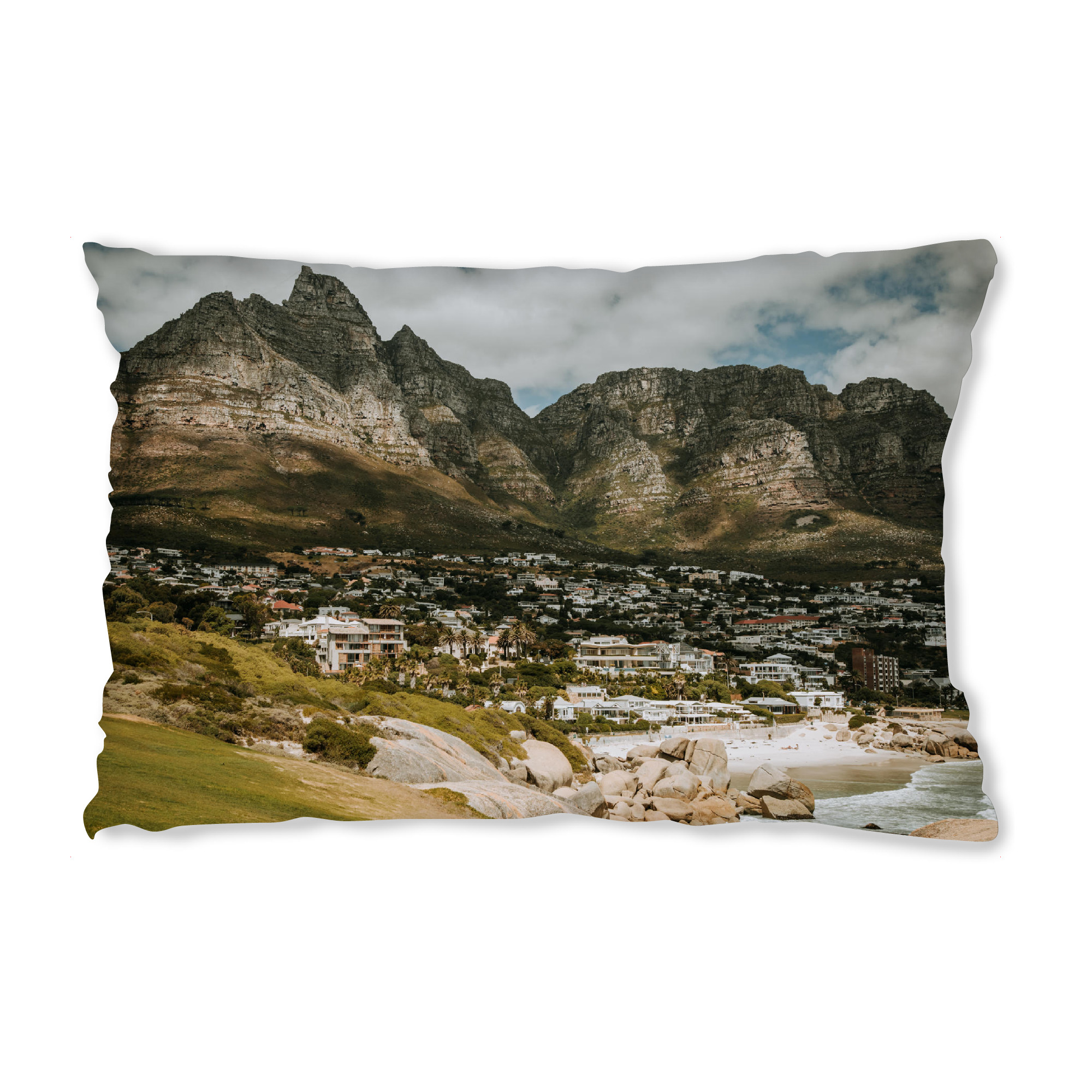 Design-Kissen "Camps Bay - Kapstadt" artboxONE - Natur,Reise / Afrika - Gebirge,Berge,Felsen,Strand,Kapstadt,Südafrika,Tafelberg