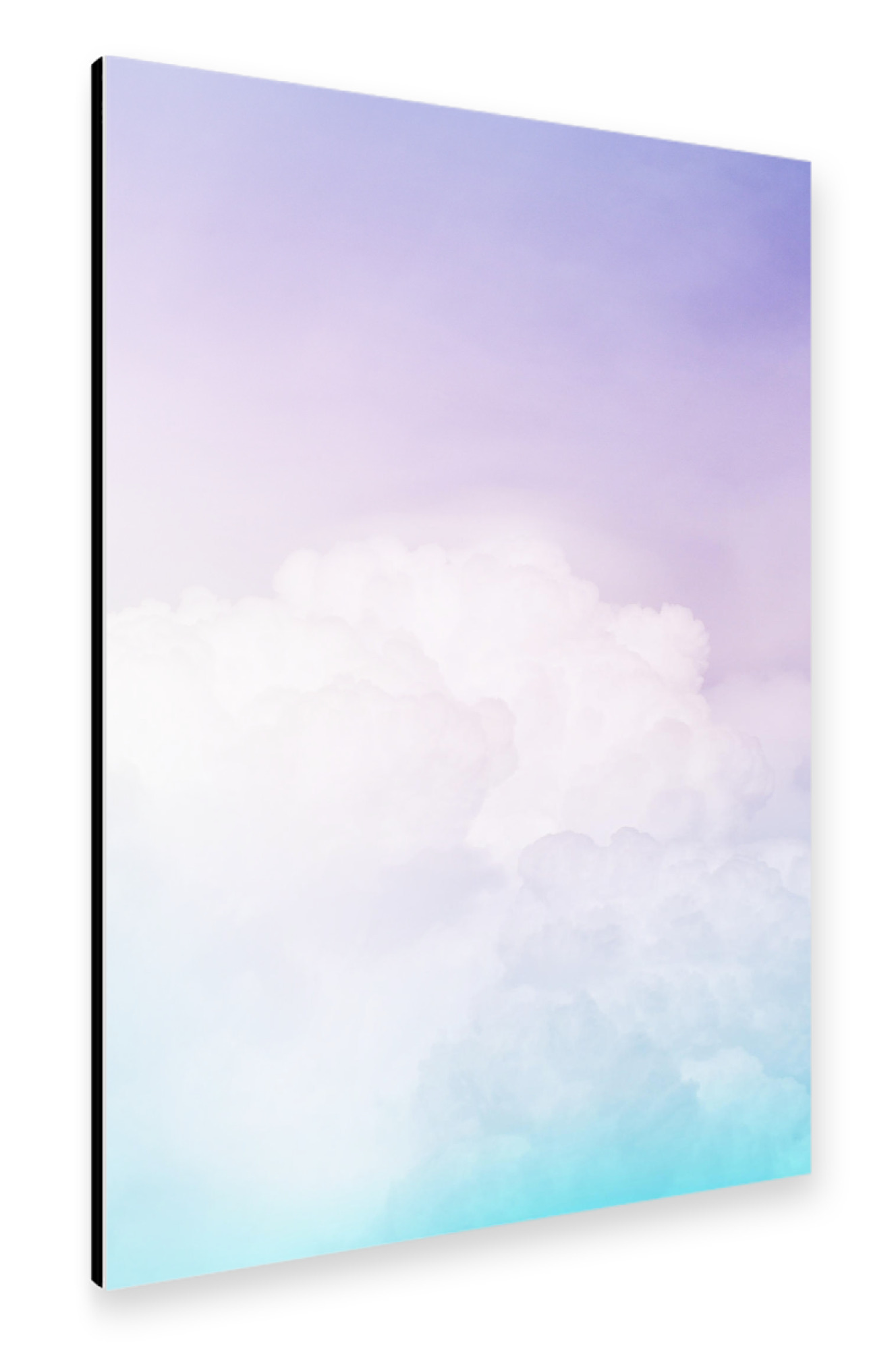 Alu-Dibond "Happy Pastel Clouds - Aqua Purple" 75x50 cm artboxONE