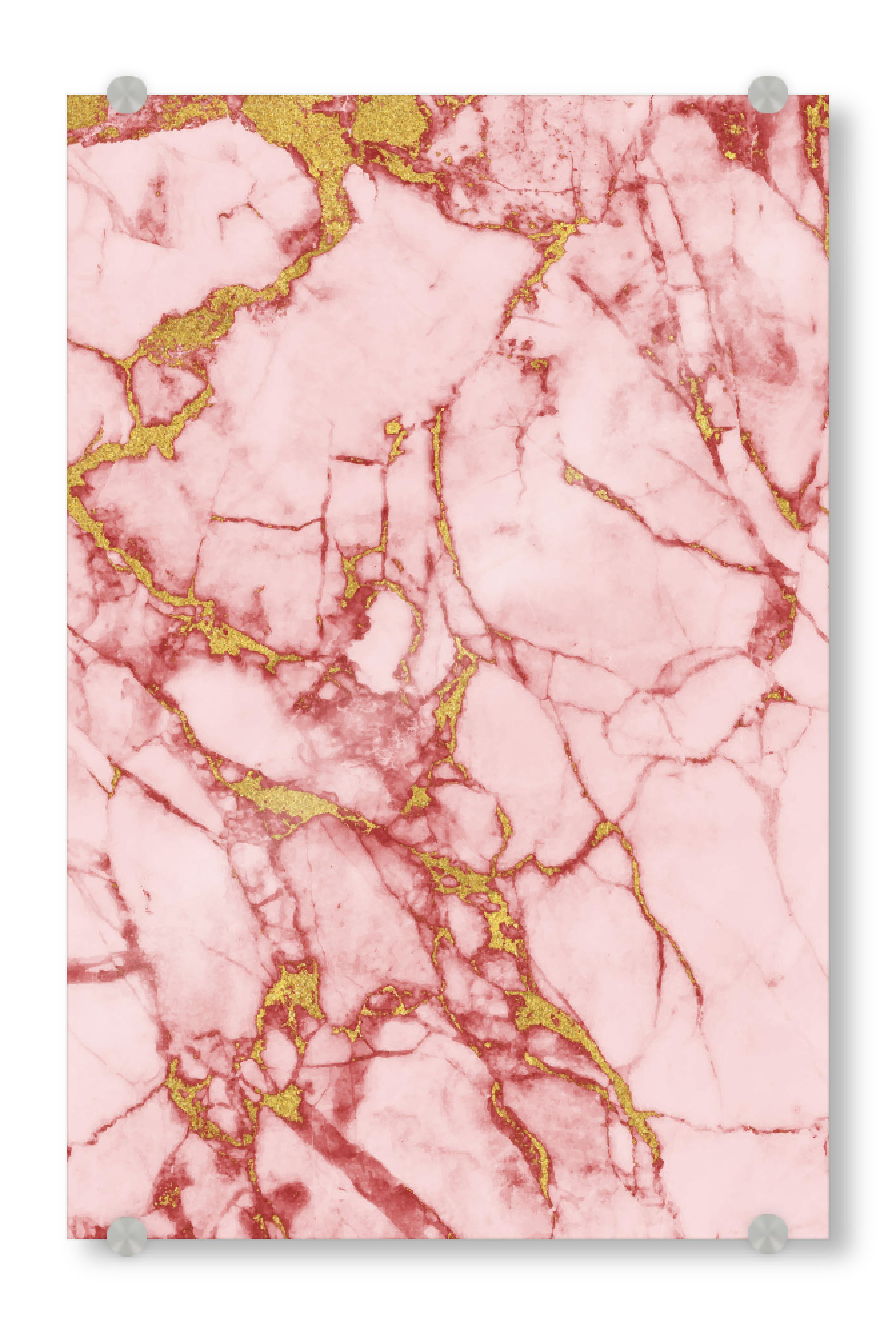 Acrylglasbild "Blush Gold Marble-II" artboxONE - Abstrakt