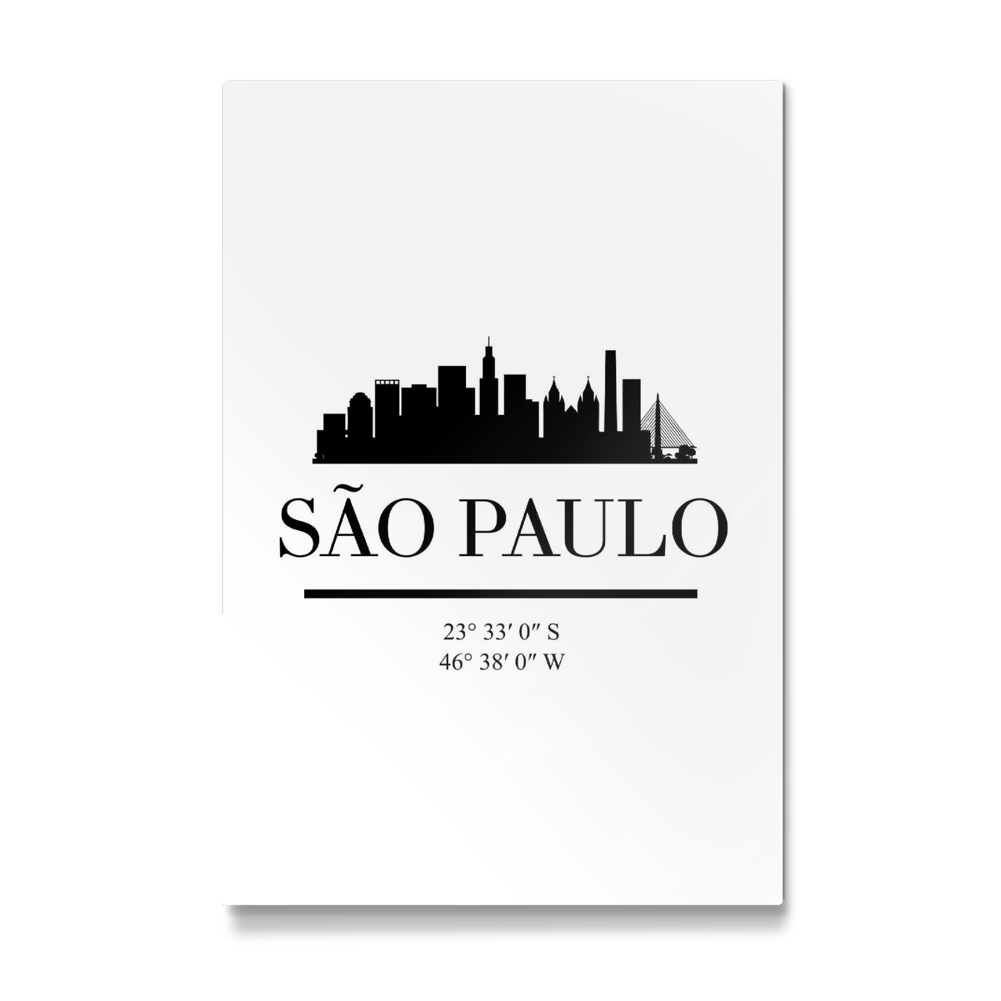 Galerie-Print "SAO PAULO BRAZIL BLACK SKYLINE ART" 30x20 cm artboxONE