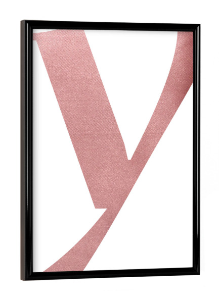 Poster mit schwarzem Rahmen "Pale Y" artboxONE - Buchstaben / Y - Typography,Typografie,Buchstaben