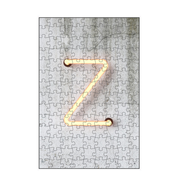artboxONE Puzzle "Neon Alphabet On - Z" artboxONE - Buchstaben / Z - Buchstabenset-neon1,Buchstabe-z,Z,Buchstabe,Abc,Neon sign,Neon art