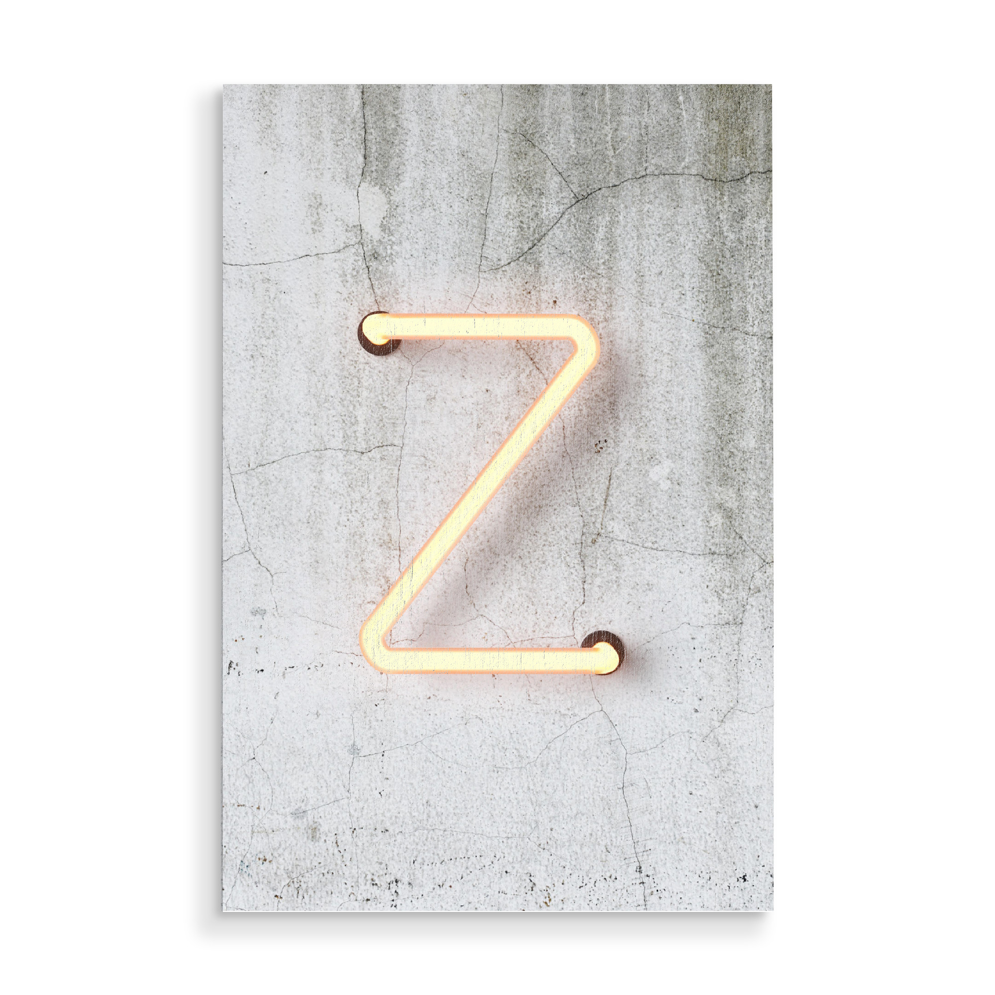 Holzbild "Neon Alphabet On - Z" artboxONE - Buchstaben / Z - Buchstabenset-neon1,Buchstabe-z,Z,Buchstabe,Abc,Neon sign,Neon art