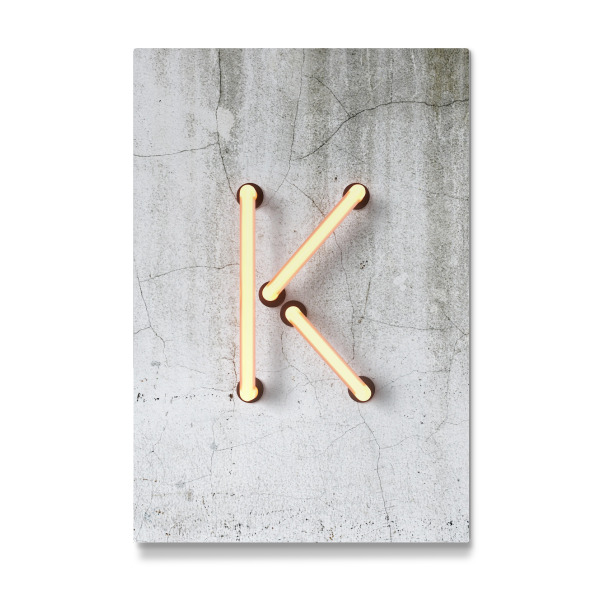Galerie-Print "Neon Alphabet On - K" 30x20 cm artboxONE
