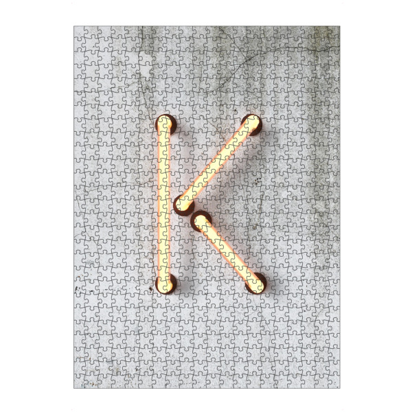artboxONE Puzzle "Neon Alphabet On - K" artboxONE - Buchstaben / K - Buchstabenset-neon1,Buchstabe-k,K,Alphabet,Neon sign,Neon alphabet