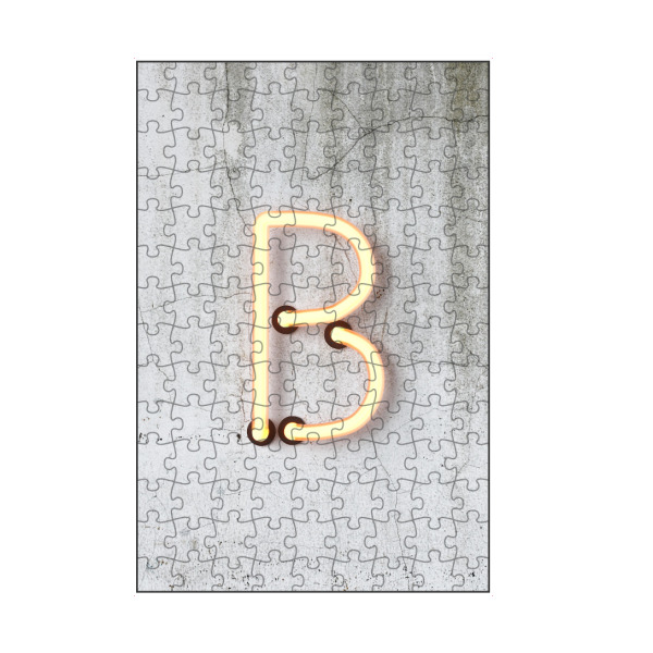artboxONE Puzzle "Neon Alphabet On - B" artboxONE - Buchstaben / B - Neon,Neon-kunst,Neon art,Neon sign,Buchstabe-b,B,Buchstabenset-neon1