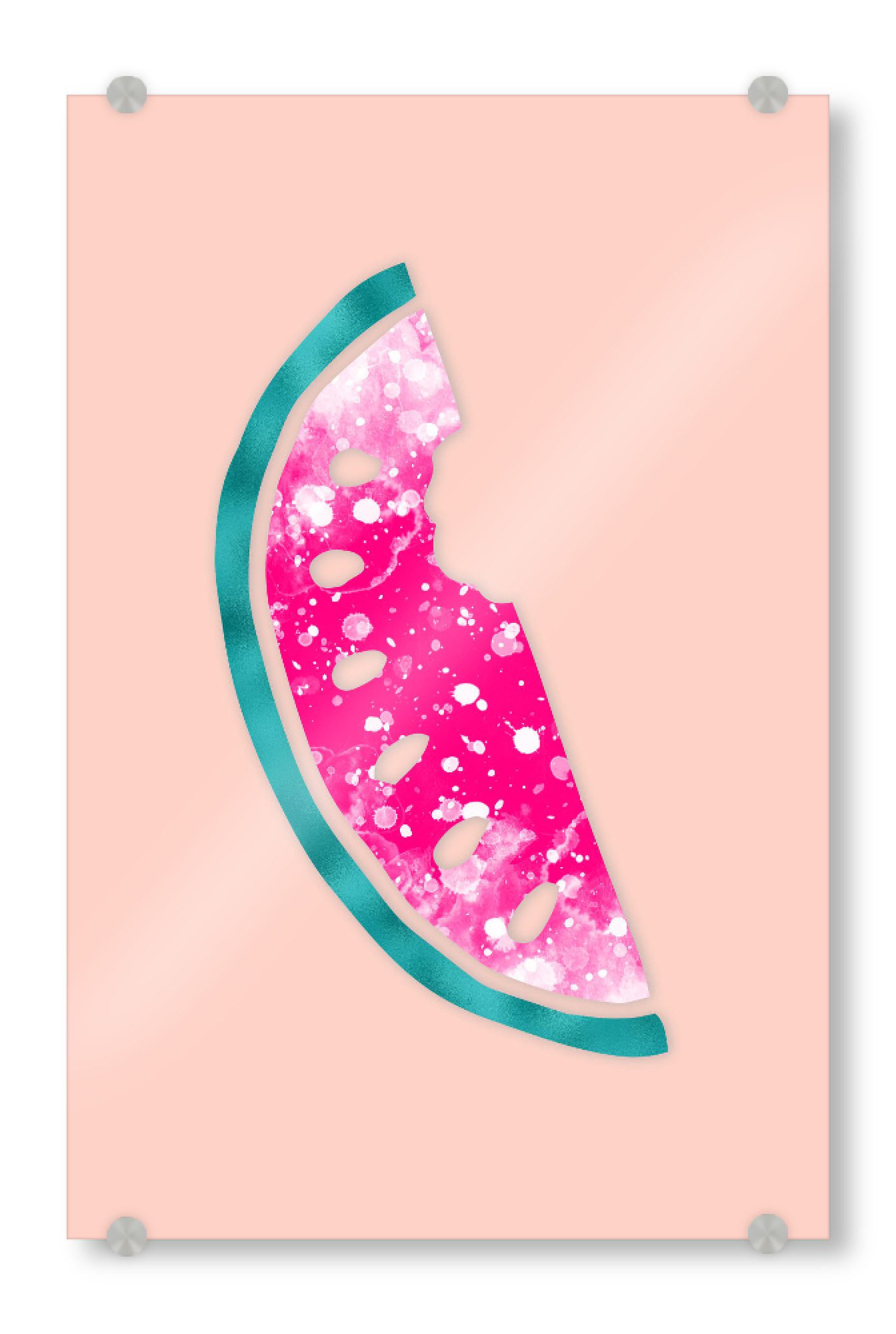 Acrylglasbild "Pink Watermelon | Summer Vibes" artboxONE - Essen & Trinken / Obst & Gemüse - Wassermelone,Sommer,Obst,Frucht