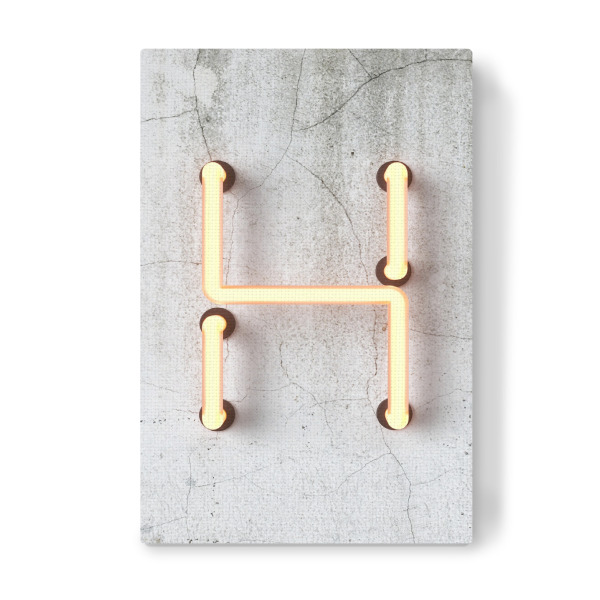 Leinwandbild "Neon Alphabet On - H" artboxONE - Buchstaben / H - Buchstabenset-neon1,Buchstabe-h,Neon sign,Neon buchtabe,Neon art,Alphabet