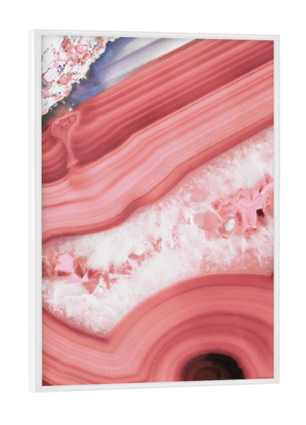 Poster mit weißem Rahmen "Sweet Coral Agate" artboxONE - Abstrakt,Marmor - Pink,Coral,Living coral,Pantone,Gem,Gemstone,Mineral,Crystal,Agate,Marble