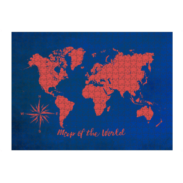 artboxONE Puzzle "World map red blue" artboxONE - Reise,Kartografie