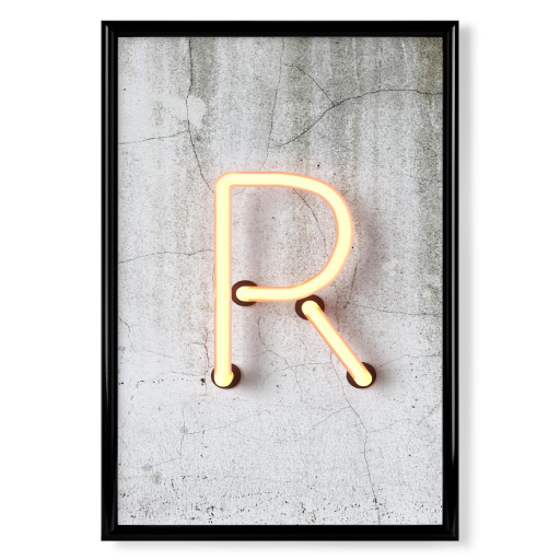 Neon Alphabet On - R