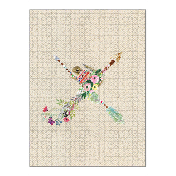 Puzzle Ravensburger "Nostalgie Buchstabe X" artboxONE - Buchstaben / X - Nostalgie buchstabe x,X,Typografie,Typo,Kinderzimmer,Süß,Vintage,Tiere,Blumen