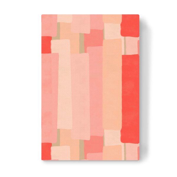 Leinwandbild "Like In Coral" artboxONE - Abstrakt - Living coral,Pantone 2019,Brush strokes