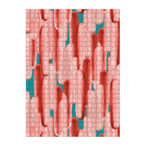 artboxONE Puzzle "Live In Coral" artboxONE - Abstrakt - Living coral,Brush strokes,Pantone 2019 - Bild living coral