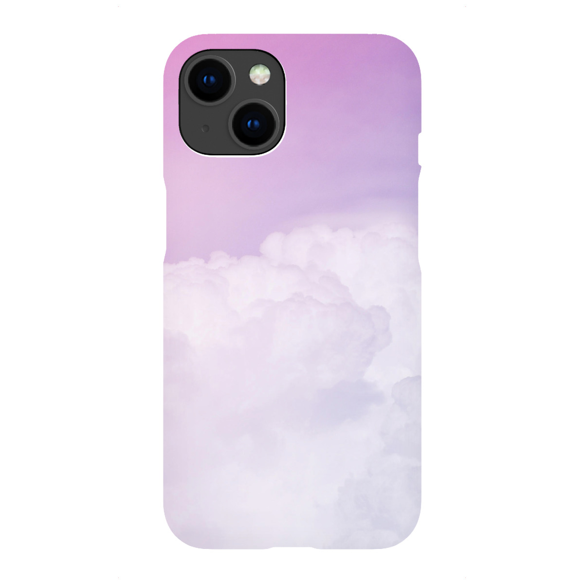 "Happy Pastel Clouds - Lila Pink"für iPhone - Premium-Case Handyhülle artboxONE