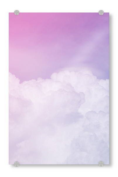 Acrylglasbild "Happy Pastel Clouds - Lila Pink" artboxONE - Abstrakt - Himmel,Wolken,Pastell,Lila wolken