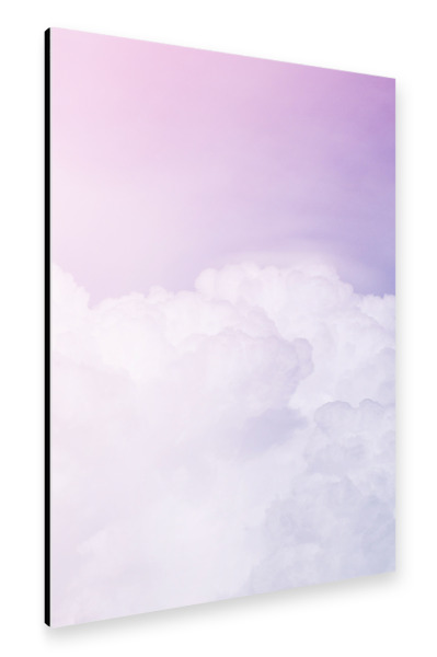 Alu-Dibond "Happy Pastel Clouds - Lila Pink" 30x20 cm artboxONE