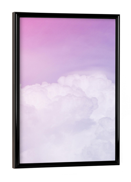 Poster mit schwarzem Rahmen "Happy Pastel Clouds - Lila Pink" artboxONE - Abstrakt - Himmel,Wolken,Pastell,Lila wolken