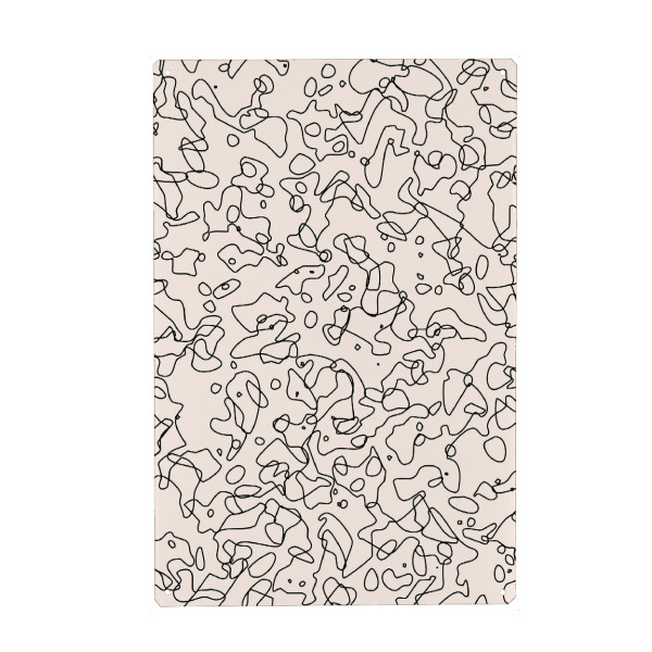 Holzbild "Randomness" artboxONE - Abstrakt,Schwarzweiß - Pattern,Pastel,Abstract,Random,Black,Pink,Hand made,Black lines,Line art,Lines